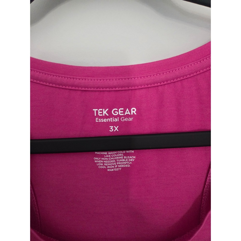 Tek Gear Essential Gear Womens 3X Magenta Pink Racerback Active Tank Top - Picture 3 of 3